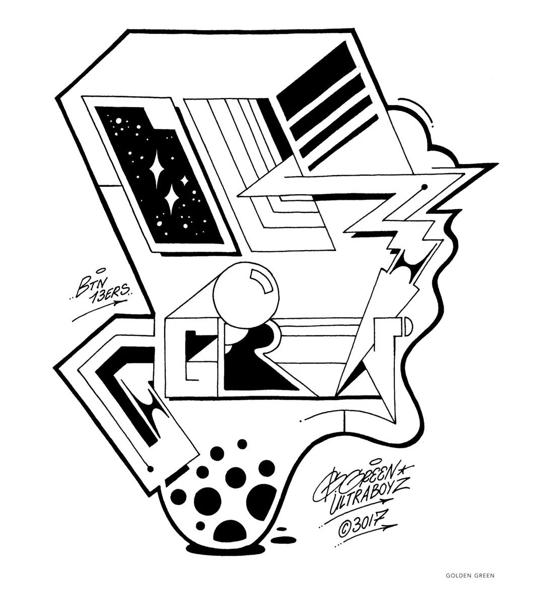 Graffiti Style Coloring Book - Image 4